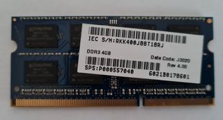 Memoria SODIMM 4 giga Kingston
