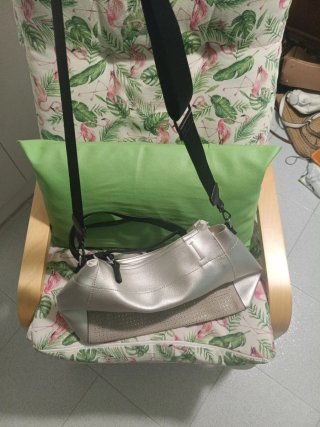 Bolso Plateado Mujer