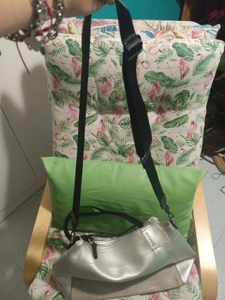 Bolso Plateado Mujer