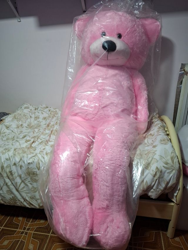 Orso peluche gigante rosa XXL