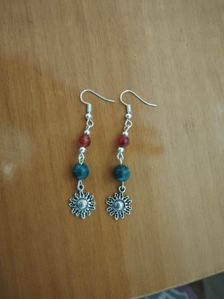 Pendientes de eguzkilore y ágatas 