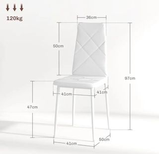 2 sedie bianche moderne