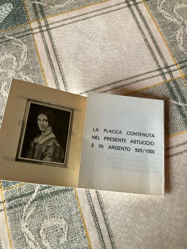 Riproduzione quadro leonardo in argento