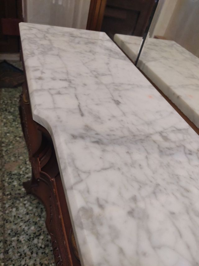 Mueble Entrada madera y marmol