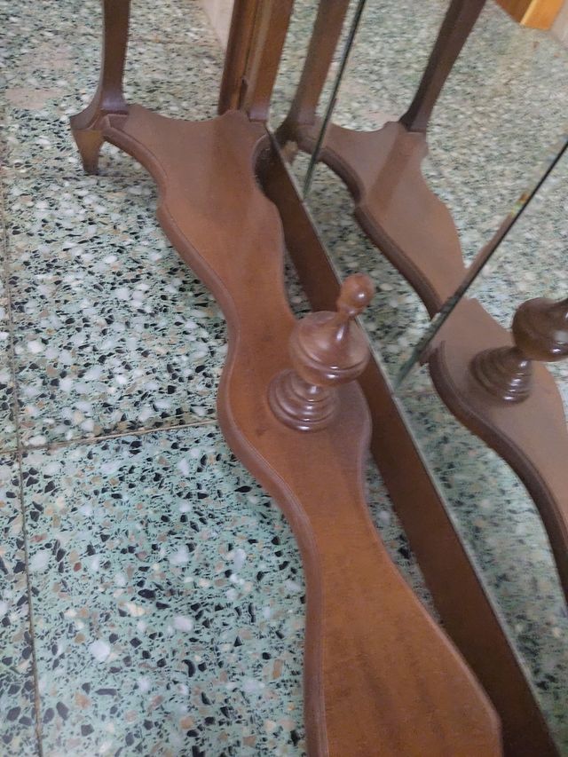 Mueble Entrada madera y marmol