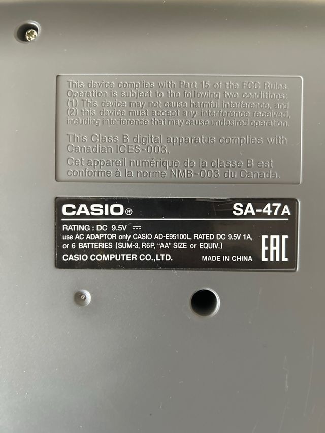 Piano Casio Electrico