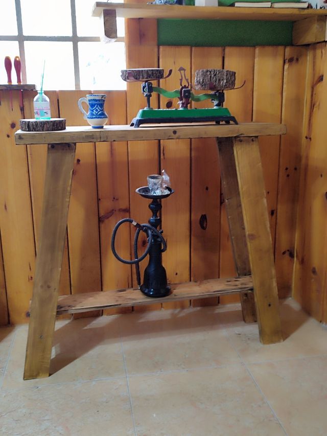 ✅ MESA CONSOLA RECIBIDOR RUSTICA