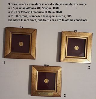11 mini quadretti preziosi con elementi in oro