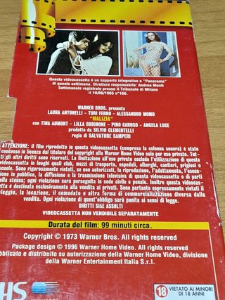 VIDEOCASSETTA VHS FILM EROTICO MALIZIA