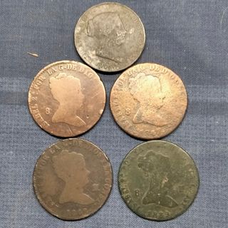 Lote Monedas Isabel II 