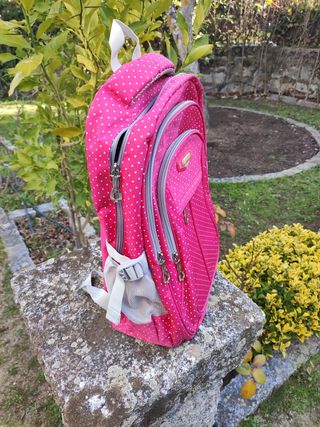 Mochila escolar rosa