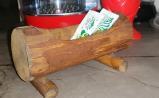 Porta bustine di zucchero in legno