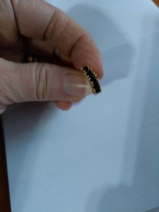 D243 orecchini inox oro pietre nere uomo