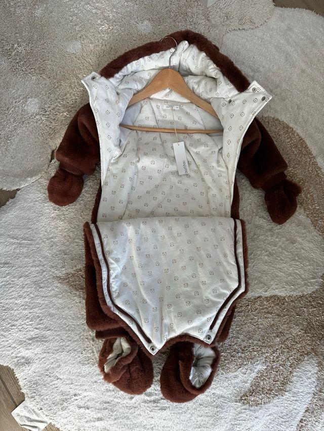 Mono peludo osito para bebé 6 a 12 meses  Nuevo