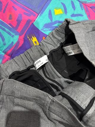 Pantalón cuadros Bershka