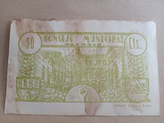 Billete local español de Alcañiz