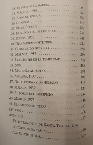 El testamento de Santa Teresa