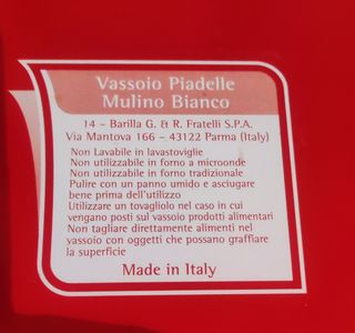 vassoio rotondo piadelle Mulino Bianco