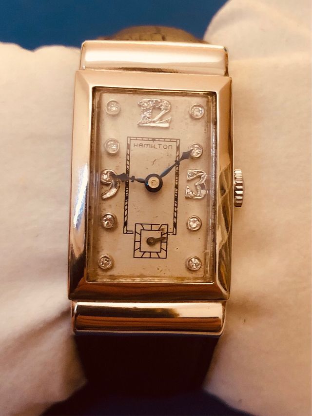 Orologio Hamilton in platino e brillanti