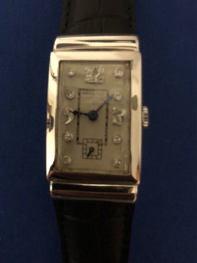 Orologio Hamilton in platino e brillanti