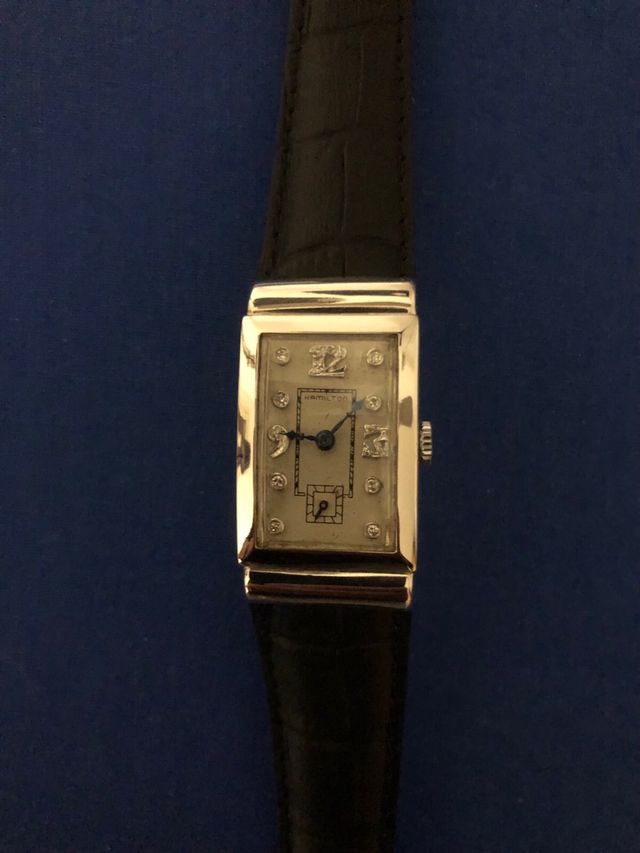 Orologio Hamilton in platino e brillanti