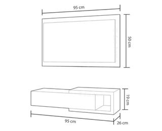 Mueble de entrada con espejo