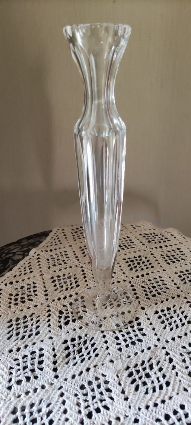 vaso cristallo monofiore anni 70