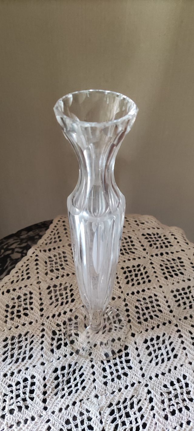 vaso cristallo monofiore anni 70