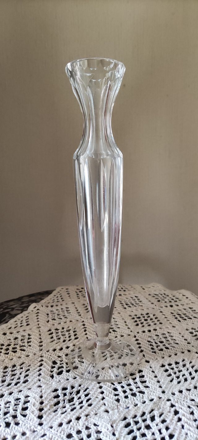 vaso cristallo monofiore anni 70