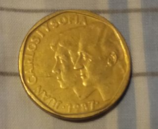 Moneda de España antigua de 500 pesetas 