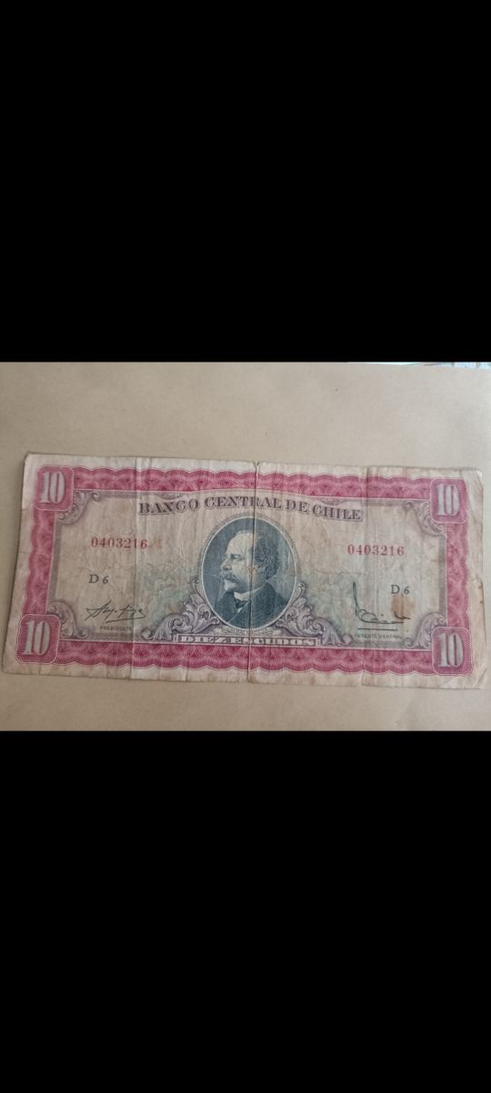 Chile 10 escudos billete