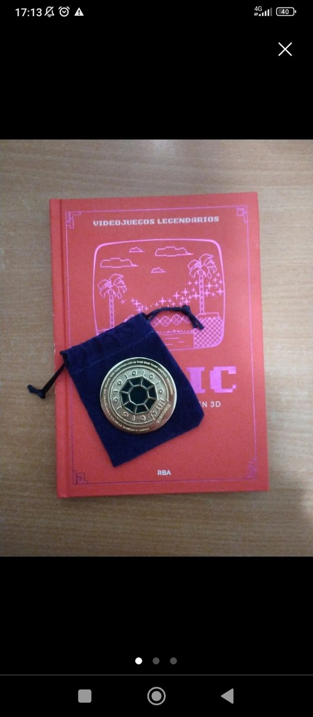 Lote Sonic medallón del caos EXCLUSIVO + LIBRO