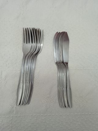 Cubiertos para pescado acero inox