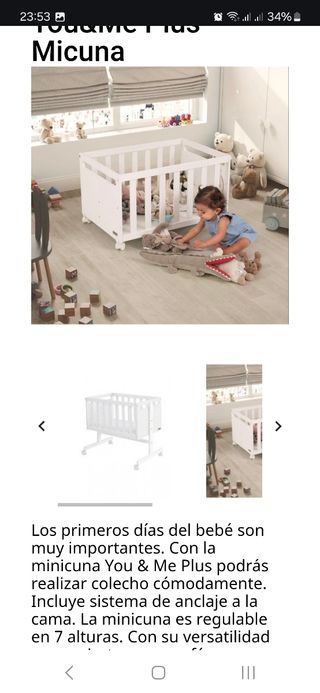 Minicuna y colchón