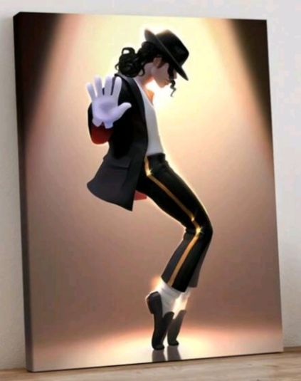 LIENZO MICHAEL JACKSON REY DEL POP LEYENDA MÚSICA 