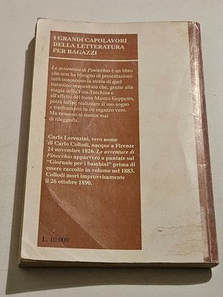 Pinocchio libro vintage