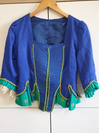 Corpiño fallera azul