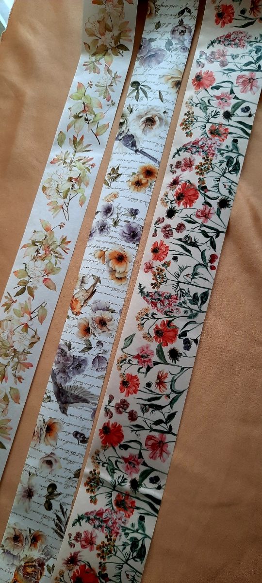 Lote 3 Bucles washi flores