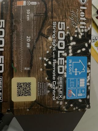 Catena luci 500 led interno/esterno bianco caldo