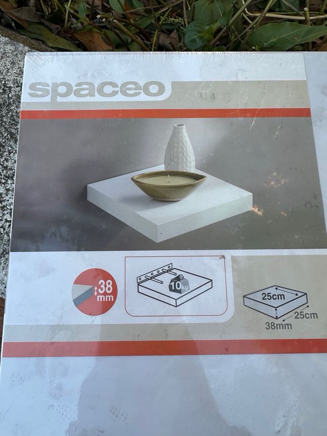 Balda blanca 25cm x 25cm Nueva