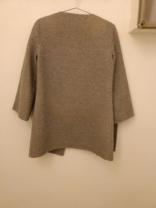 Abrigo gris 48% lana talla xs