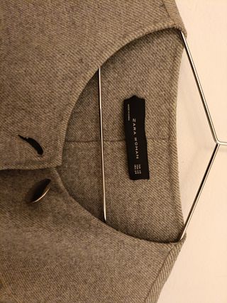 Abrigo gris 48% lana talla xs