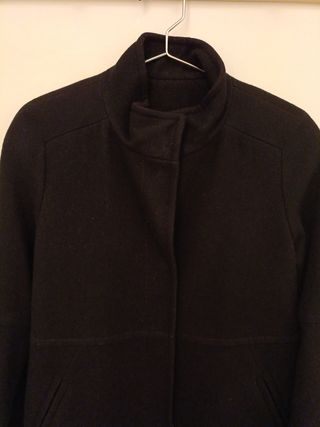 Abrigo oversize negro 62% lana talla xs