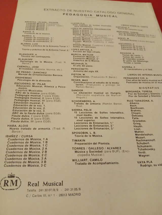 Un libro de música
