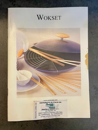 Set wok diametro 36 cm in ghisa smaltata