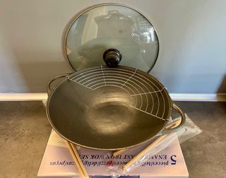 Set wok diametro 36 cm in ghisa smaltata