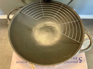 Set wok diametro 36 cm in ghisa smaltata