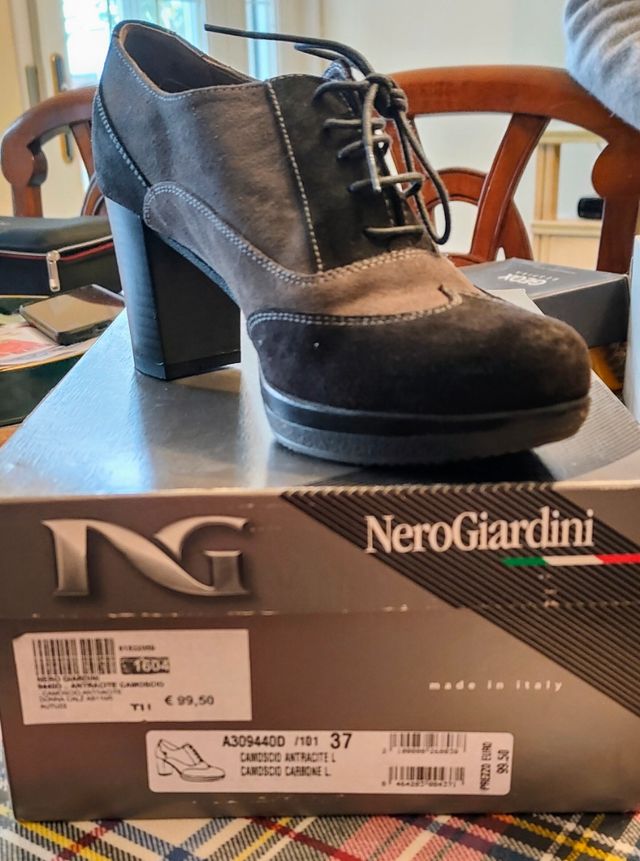 Francesine in camoscio, marrone, 37