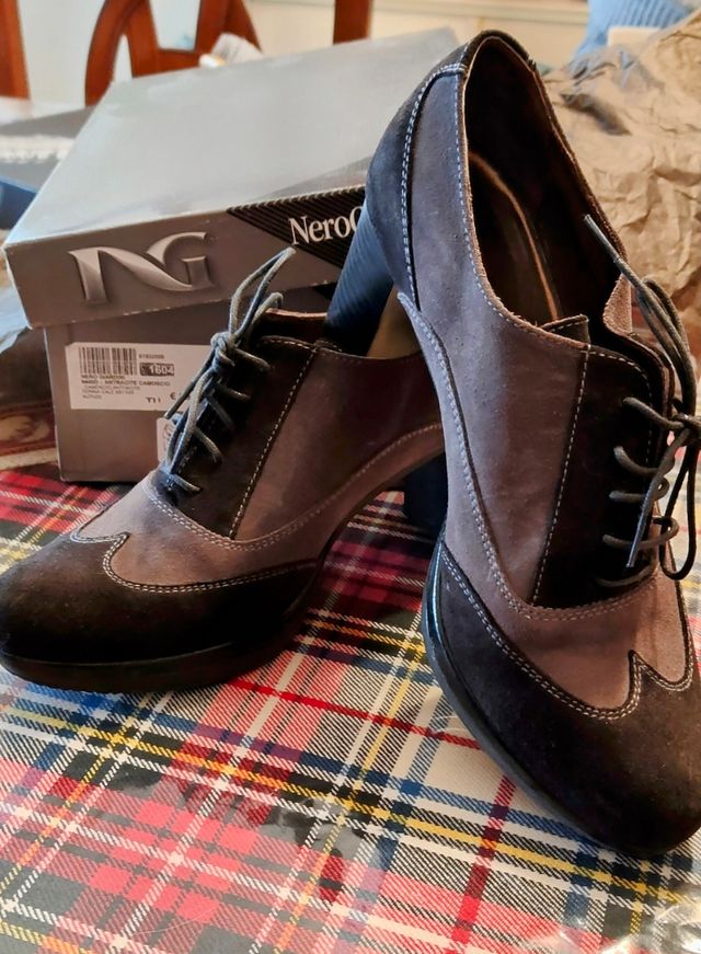 Francesine in camoscio, marrone, 37