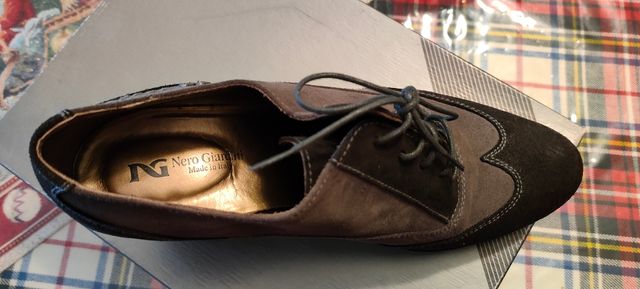 Francesine in camoscio, marrone, 37